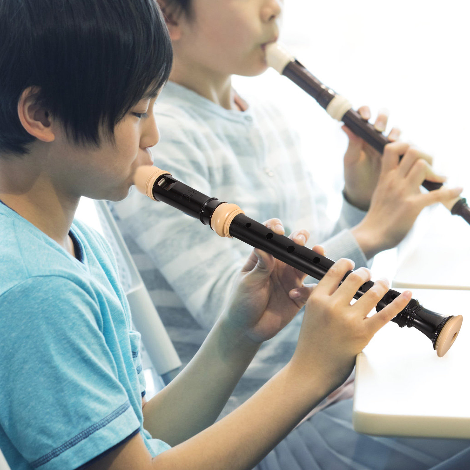 Soprano Recorder Plastic - 1 ชุด รีคอร์เดอร์โซปราโน 8 รู คีย์