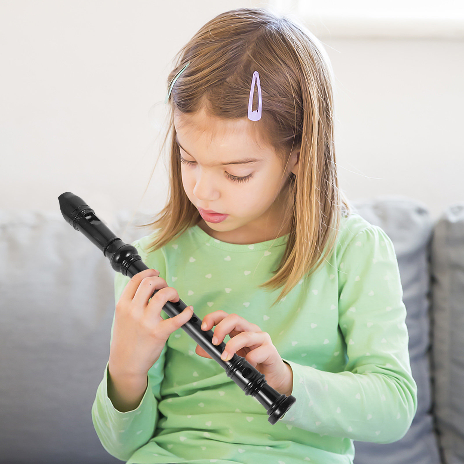 รีคอร์เดอร์โซปราโน 8 รู สีดำโป - Soprano Recorder Plastic บทวิจารณ์และราคา
